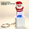 LED Festive Sound Pendant Santa Light Keychain, Interactive Glowing Christmas Ornament with Tunes, Holiday Sensory Play Tool USB-C Rechargeable Fidget