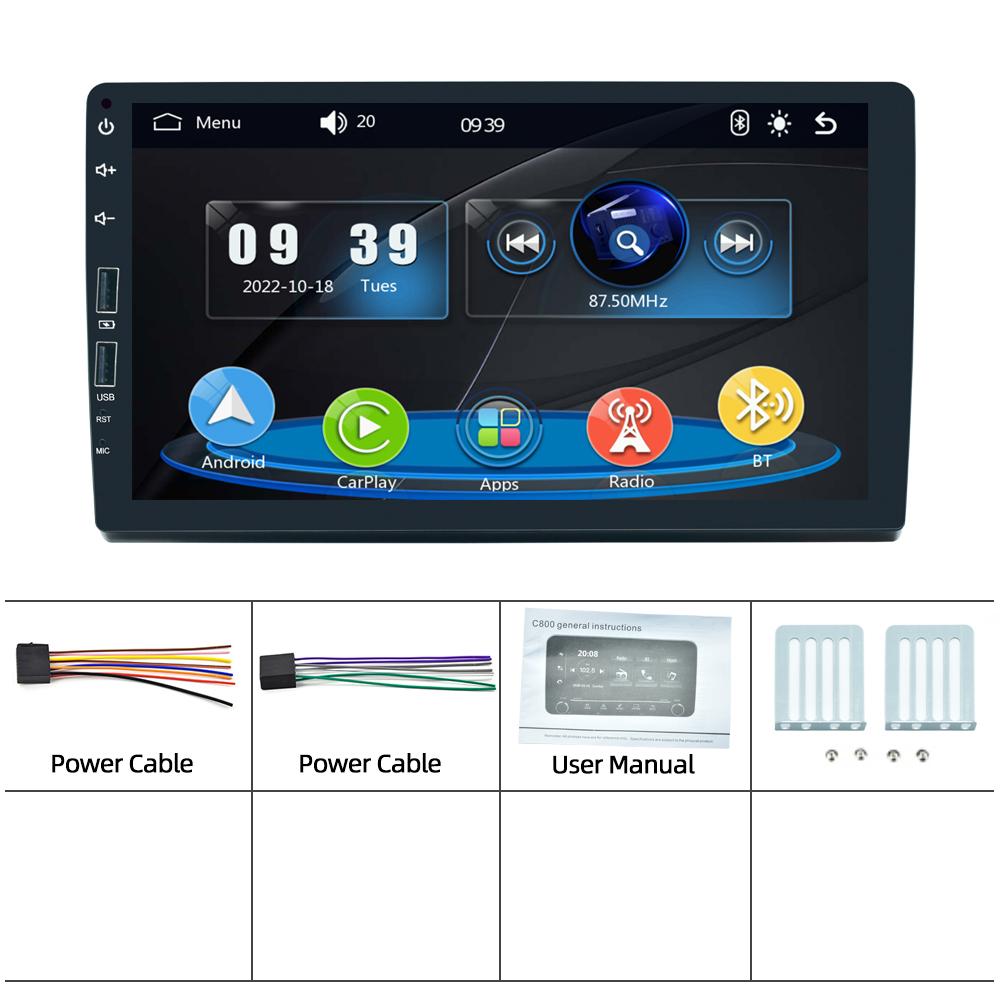 

1 Din Автомобильное стерео радио 9-дюймовый сенсорный экран Carplay Универсальный автомобильный мультимедийный плеер с Bluetooth FM-радиоприемник Поддержка камеры заднего вида 7130C