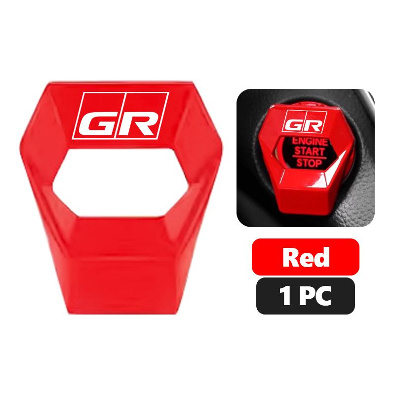 Car One-Click Engine Start Stop Switch Button Cover Protector Ring Decorative Accessories For Toyota Gazoo Racing TRD Corolla