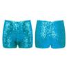 Kids Girls Glittery Sequins Dance Shorts Hip Hop Jazz Performance Costume Athletic Yoga Shorts Bottoms
