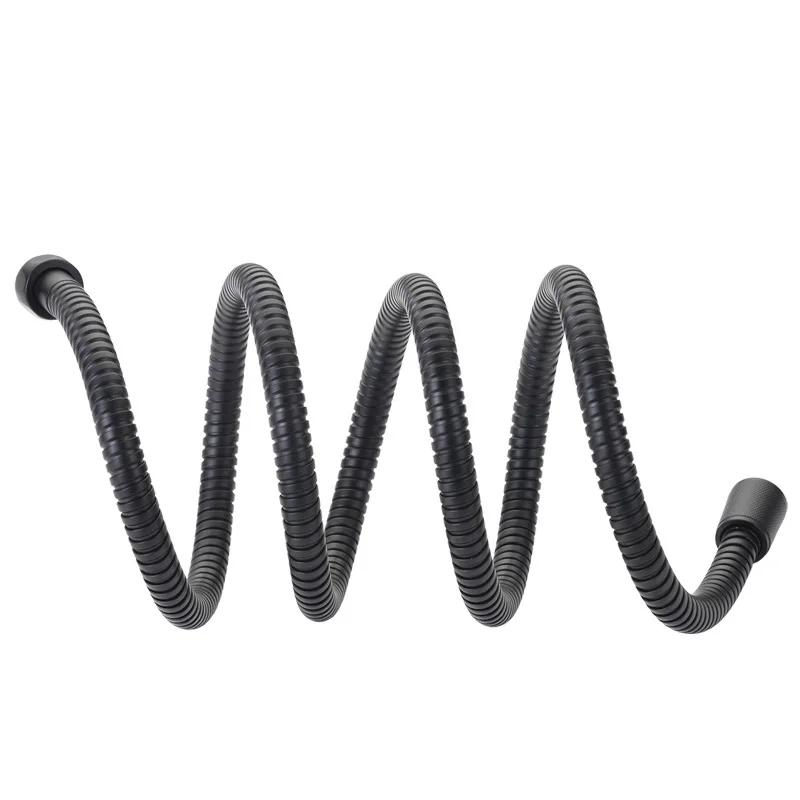 Black/Chrome Stainless Steel Flexible Shower Hose Bathroom Accessories Shower Pipe High Strength Hot and Cold Hose