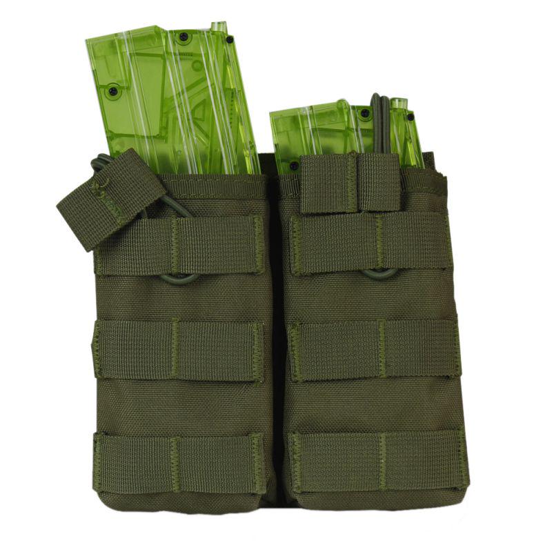 Tactical MOLLE Double Open Top Mag Pouch M4/M16 Magazine Pouch Airsoft Military Paintball Gear Shotgun Vest Accessory Pack