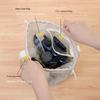 Hand-held Beach Tote Bag Drawstring Cosmetic Organizer Case Durable Mesh Shower Bag  Men/women