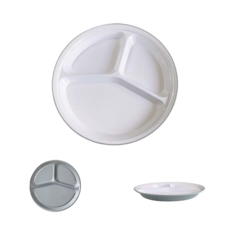 DISHJOY Melamine Divided Dinner Plates 10 inch