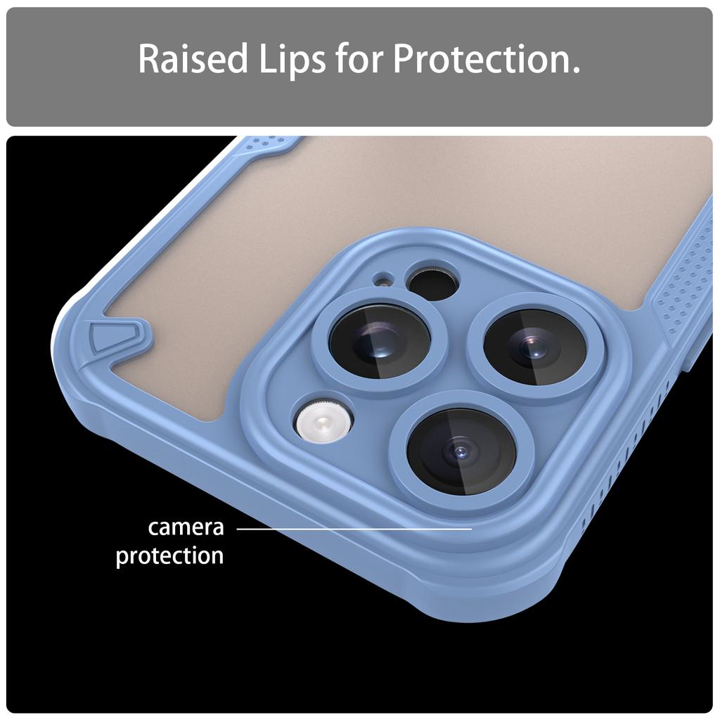 Seria Armor Etui na iPhone 16 Pro PC+TPU Półprzezroczyste Matowe Wykończenie Ochronne Etui na Telefon