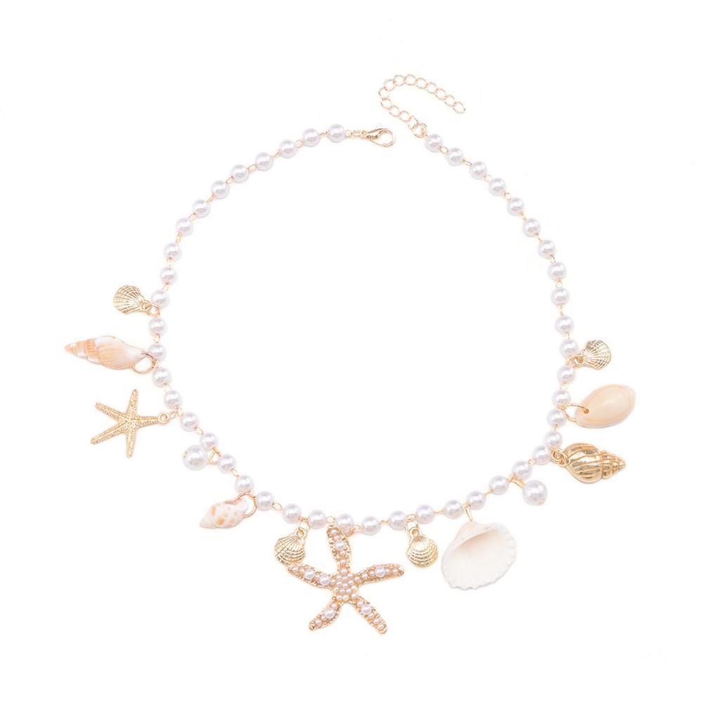 Multifuntional Shell Pendant Necklace Beaded Necklace Fashionable Clavicle Chain Necklace Perfect for Various Occasion