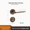 Brass Indoor Magnetic Silent Door Handle for Bedroom & Bathroom
