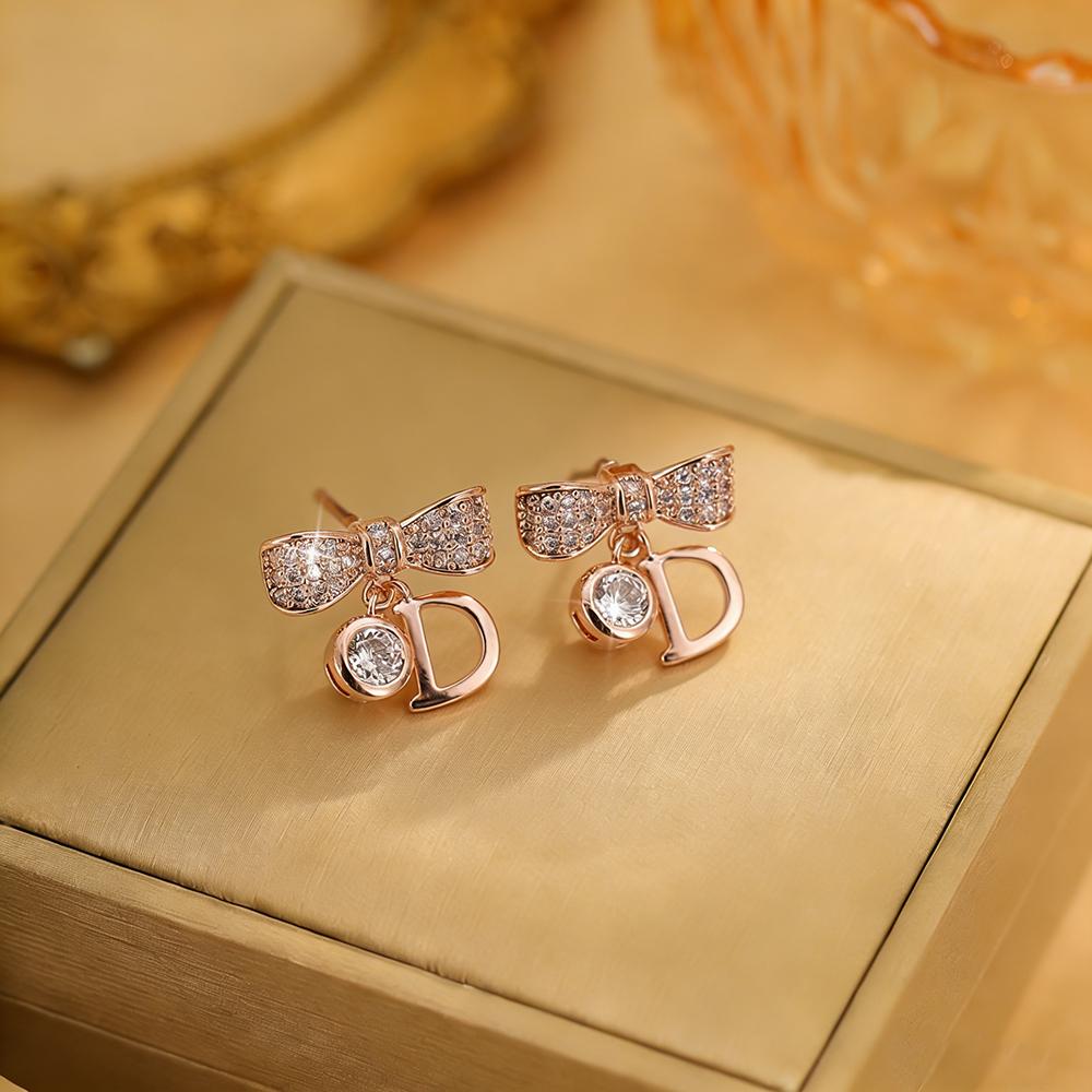 Japanese Korean Fashion Delicacy High Quality Lettered D Ear Stud Friends Banquet Wear BEEKING WOMEN'S Jewelry Earrings 2022