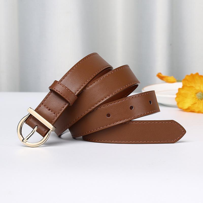 Simple And Fashionable Versatile Pin Buckle Belt, Women'S Light Luxury High-End Belt, Women'S Korean Version Of Trend Minimalist Casual Pants Belt