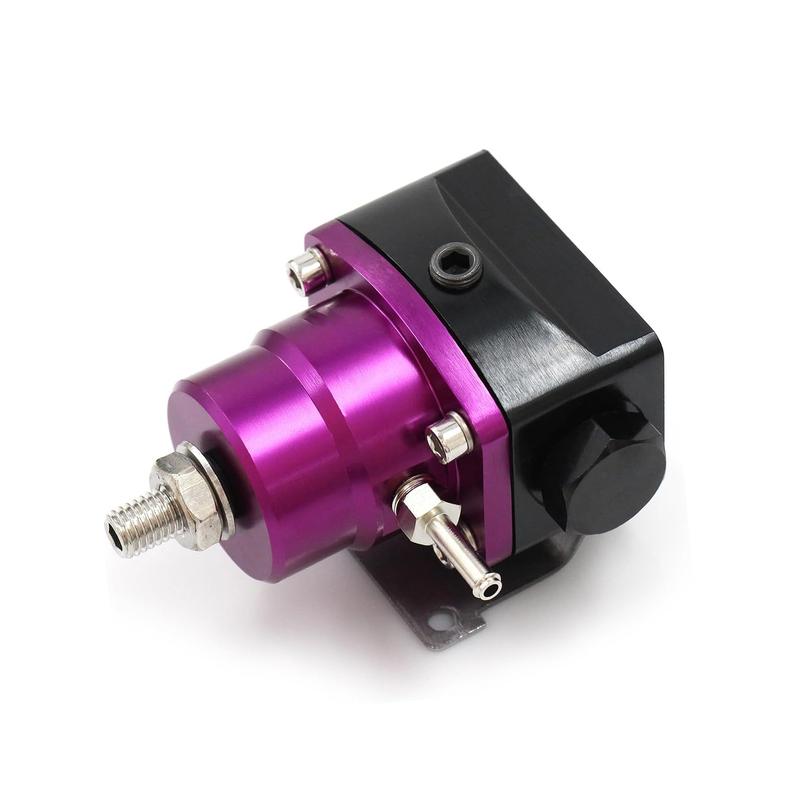 AN6 Universal Adjustable Fuel Pressure Regulator With Gauge+AN6 Fuel Line Hose Fittings End Kit Hoses Connectors Aluminum Alloy