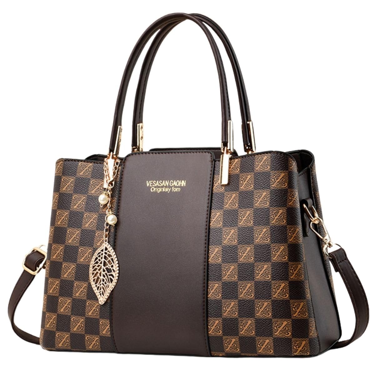 

Плече Crossbody Shoulder Шкіряний візерунок PU Поїздка на роботу або в школу [ДІЛИТИСЯ ПРЕДСТАВЛЯМИ] Жіноча сумка, сумка на 2 сторони, сумка, елегантна, стильна, сумка, коричневий