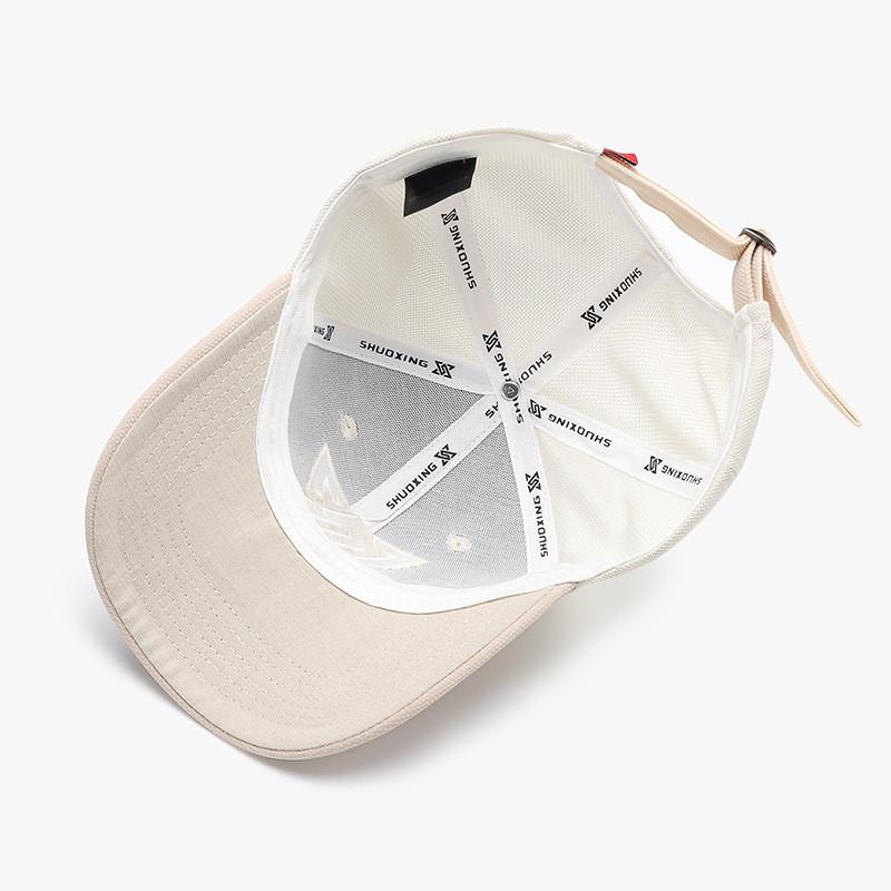 Polyester Mesh Baseball Cap With Sun Protection And Adjustable Fit For Summer Casual Wear