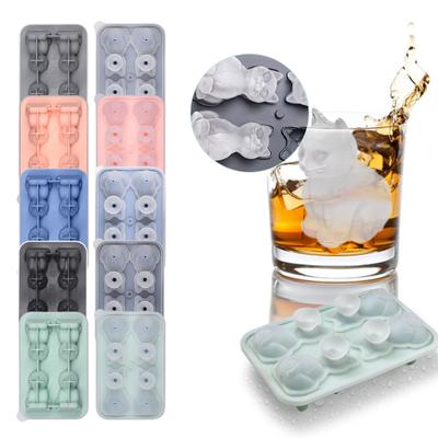 3D Silicone Mold With Funnel - Whiskey & Cocktail Ice Trays , Brandy, Fast -Free, Easy Release Novelty Gift For Men
