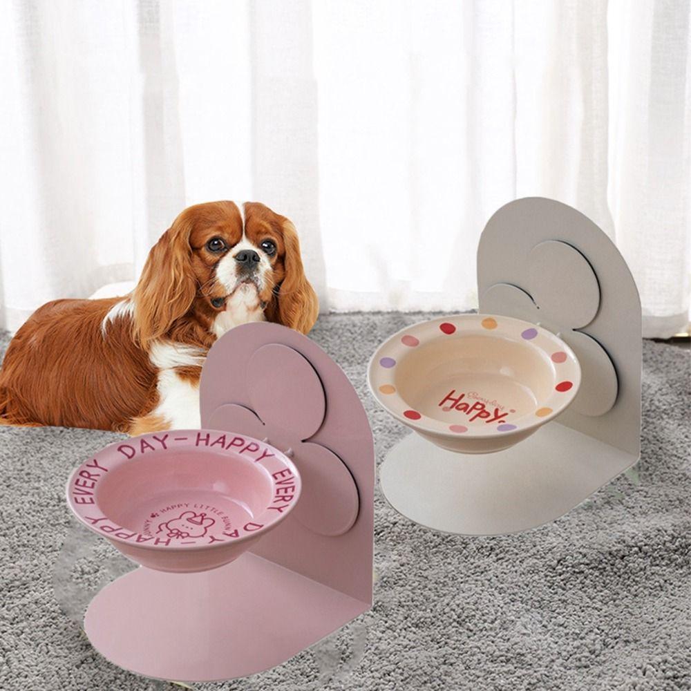 Protects Cervical Ceramic Cat Bowl Adjustable Height Pet Feeding Dish  for Cat and Dog