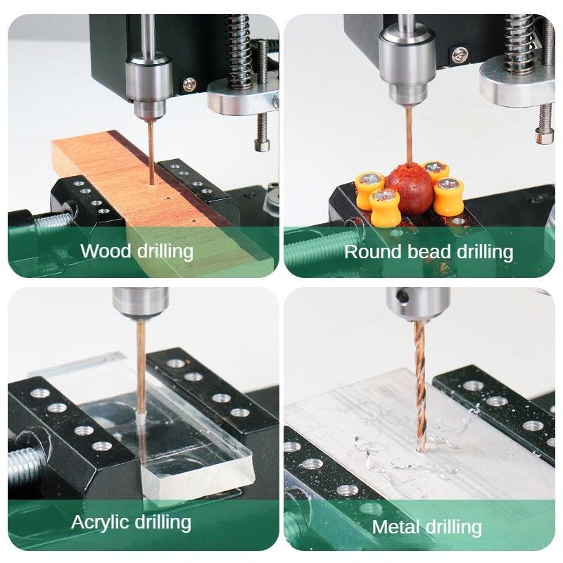 Micro Multifunctional Desktop Bench Drill DC Adjustable Speed Electric Puncher Household Precision Electric Drilling Machine