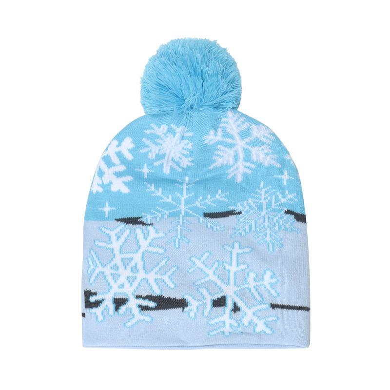 

Зимняя Новая Рождественская Вязаная Жаккардовая Шапка Унисекс Осенне-Зимняя Теплая Шапка-Пуловер с Помпоном Декоративная Шапка