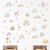 Boho Colo Rainbow Cloud Star Wall Stickers for Waterproof Removable PVC Kids Room Kindergarten Home Decoration