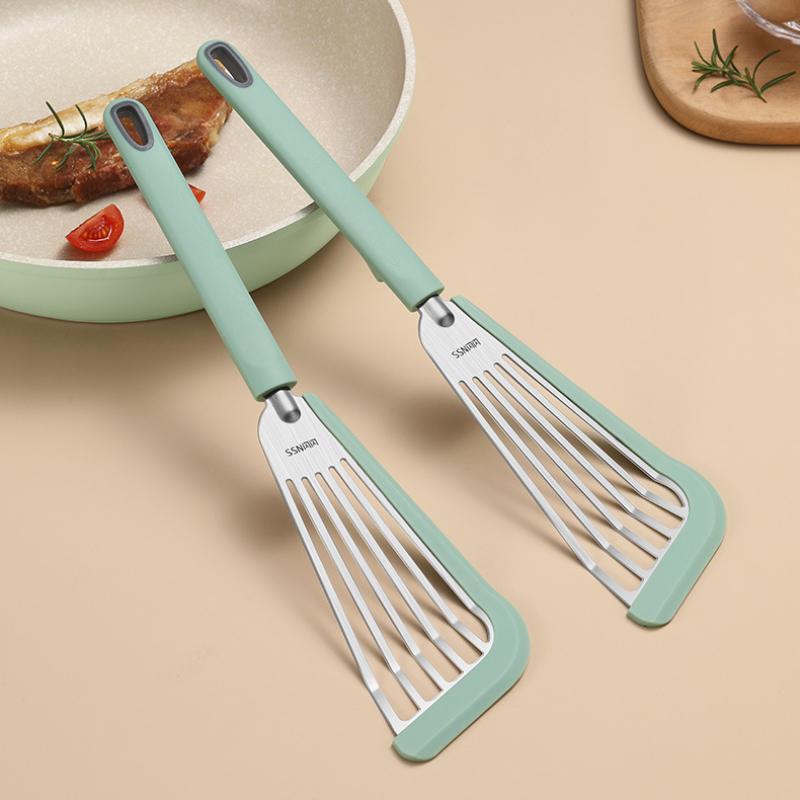 Silikon-Bratpfannenspatel, Antihaft-Pfanne, Spiegelei, Pfannkuchenspatel, Steakspatel, Küchen-Flip-Fisch-Braten-Fischspatel, Küchenhelfer