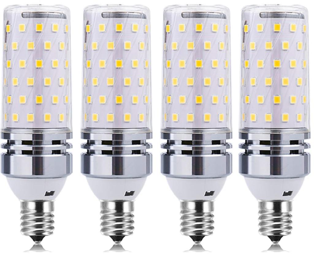 4-Pack 16W LED Corn Light Bulbs, Ultra-High Brightness 1500lm (Equivalent To 120W Mercury Lamp), E17 Base, 3000K Warm White, 85-265V, for Warehouses,