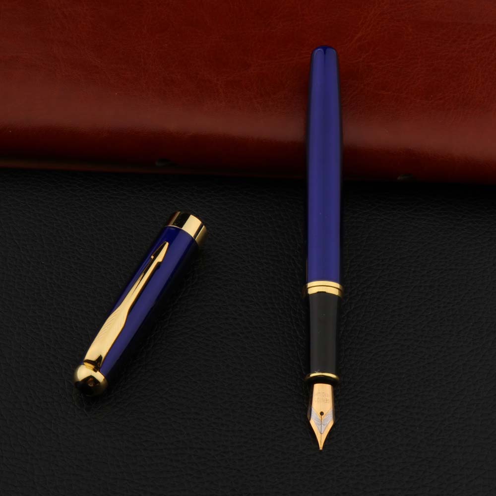 High Quality Metal 388 Fountain Pen Business Black Golden Student  Stationery Office School Supplies Gift Ink Pens