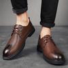 Nové pánské společenské kožené boty Luxusní módní svatební boty pro ženicha Pánské boty Oxford v italském stylu