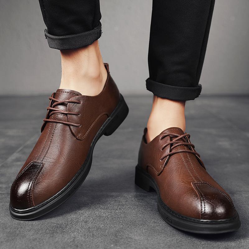 Nové pánské společenské kožené boty Luxusní módní svatební boty pro ženicha Pánské boty Oxford v italském stylu