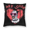 Halloween Horror Terrifier Film Pillowcase Printing Polyester Cushion Cover Decor Throw Pillow Case Cover Home Zippered 40*40cm