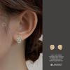 Women's Elegant Snow Flower Buckle Light Luxury Earrings