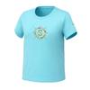 Li Ning Table Tennis Series Printed Pattern Breathable Versatile Short Sleeve T-Shirt Unisex Tops Sky-Blue AHSVC95-3