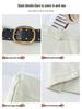2026 Spring Women's High-Waisted Pleated A-Line Skirt with Belt - Drapey and Slimming