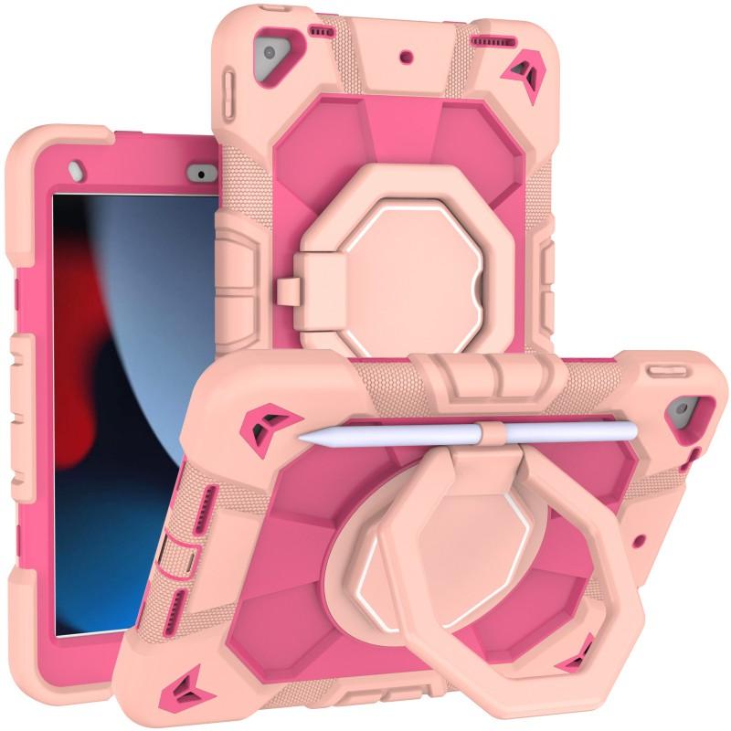 3in1 Shockproof Case IPad 7/8/9th Gen 10.2 Inch 360 Rotation Stand Hand Strap PCSilicone Cover