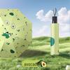 Three-Fold Manual Fruit Umbrella - Black Glue, Sunscreen, Dual Use for Rain/Sun, Anti-Ultraviolet, Cute Design.