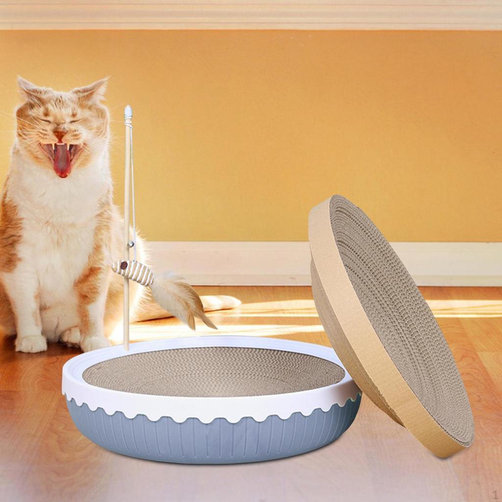 Cat Scratch Bowl Scratching Board Toys Round Indoor Training Sleeping Bed Non-slip