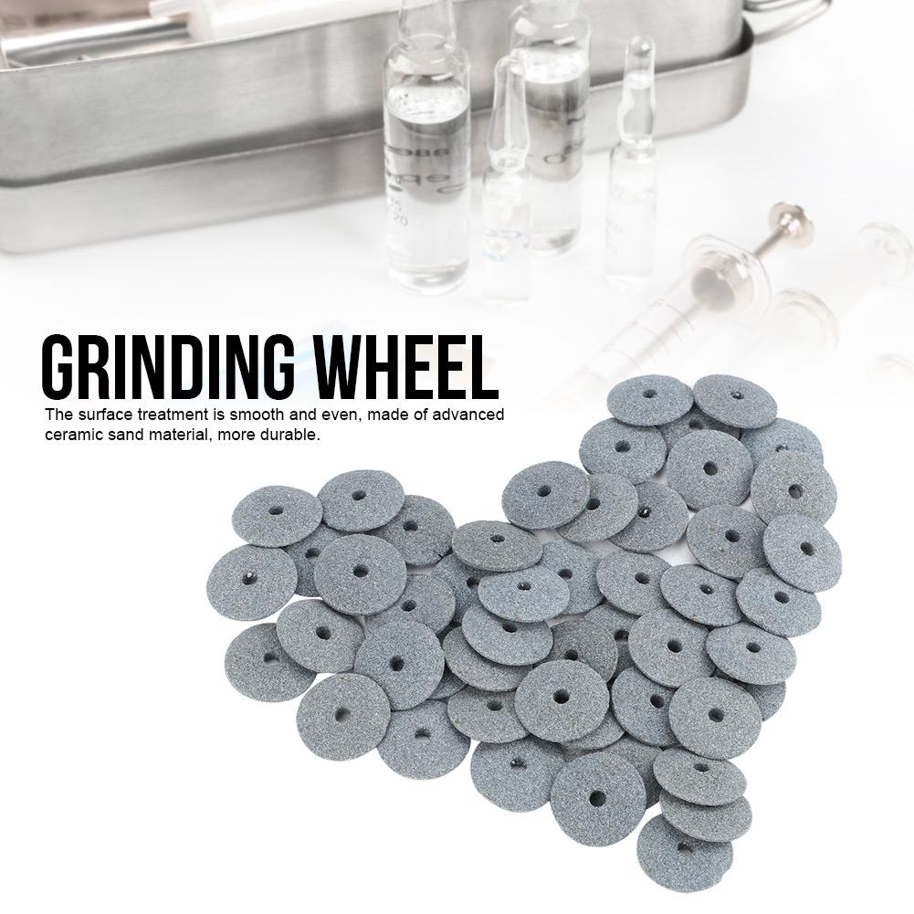 50pcs Veterinary Medical Grinding Wheels Glass Grinding Wheel for Cutting Glass Open Bottle Tool