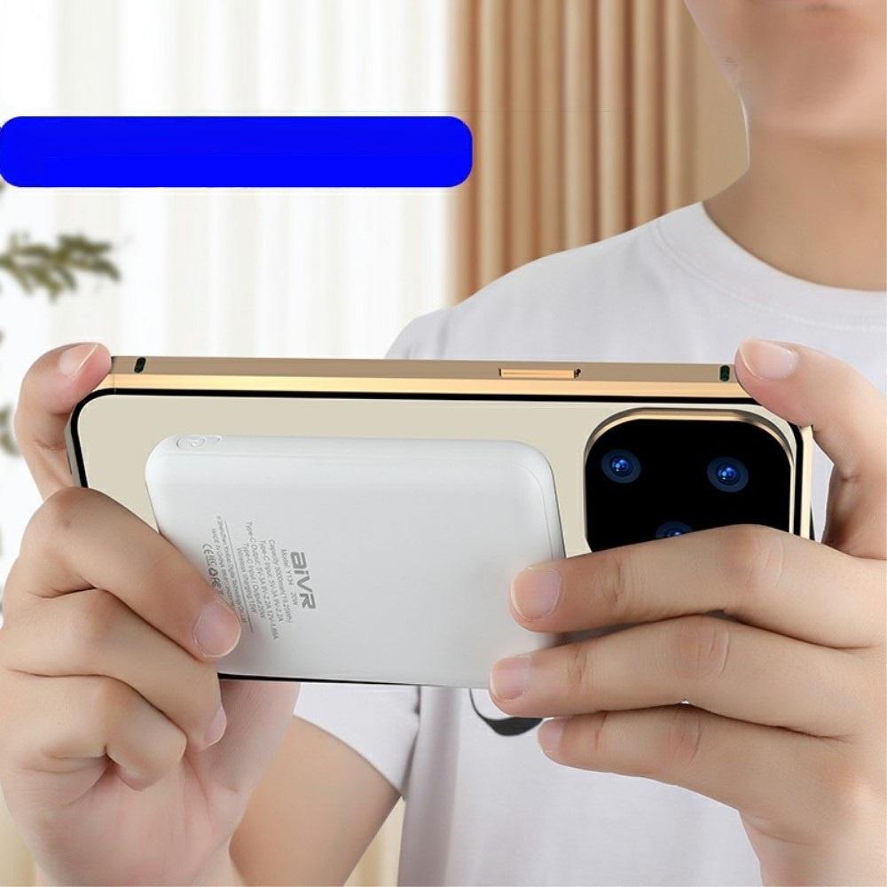 Magnetic Dual Glass MagSafe Case for iPhone 15 Plus, Gold
