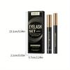 Mascara + Wimpern-Conditioner-Set, verlängernd, verdichtend, schwungvoll und wischfest, Wimpern definierend, schwarze Mascara