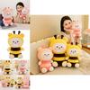 Adorable Cartoon Bee Bear Plush Toy Soft Stuffed Animal For Girls Birthday Gift