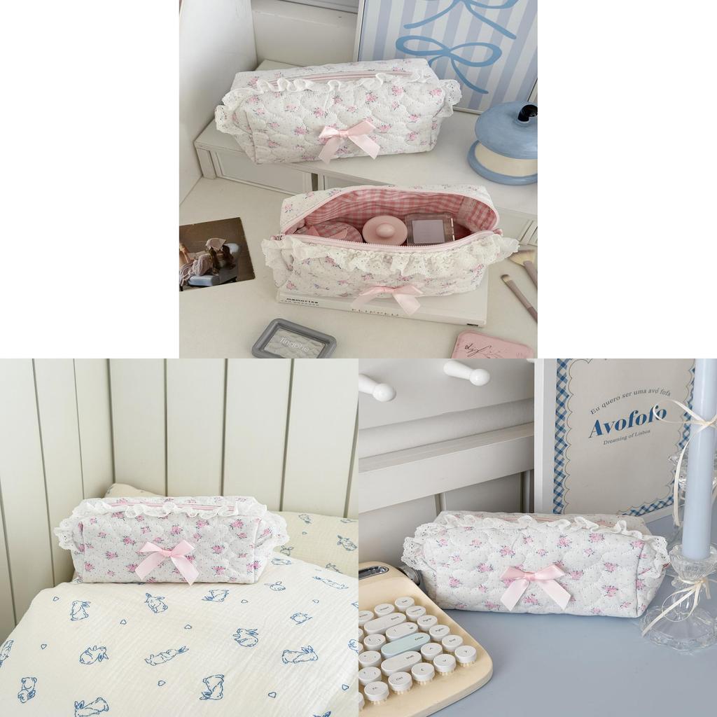 Cotton Floral Pattern With Lace Edge For Daily Use