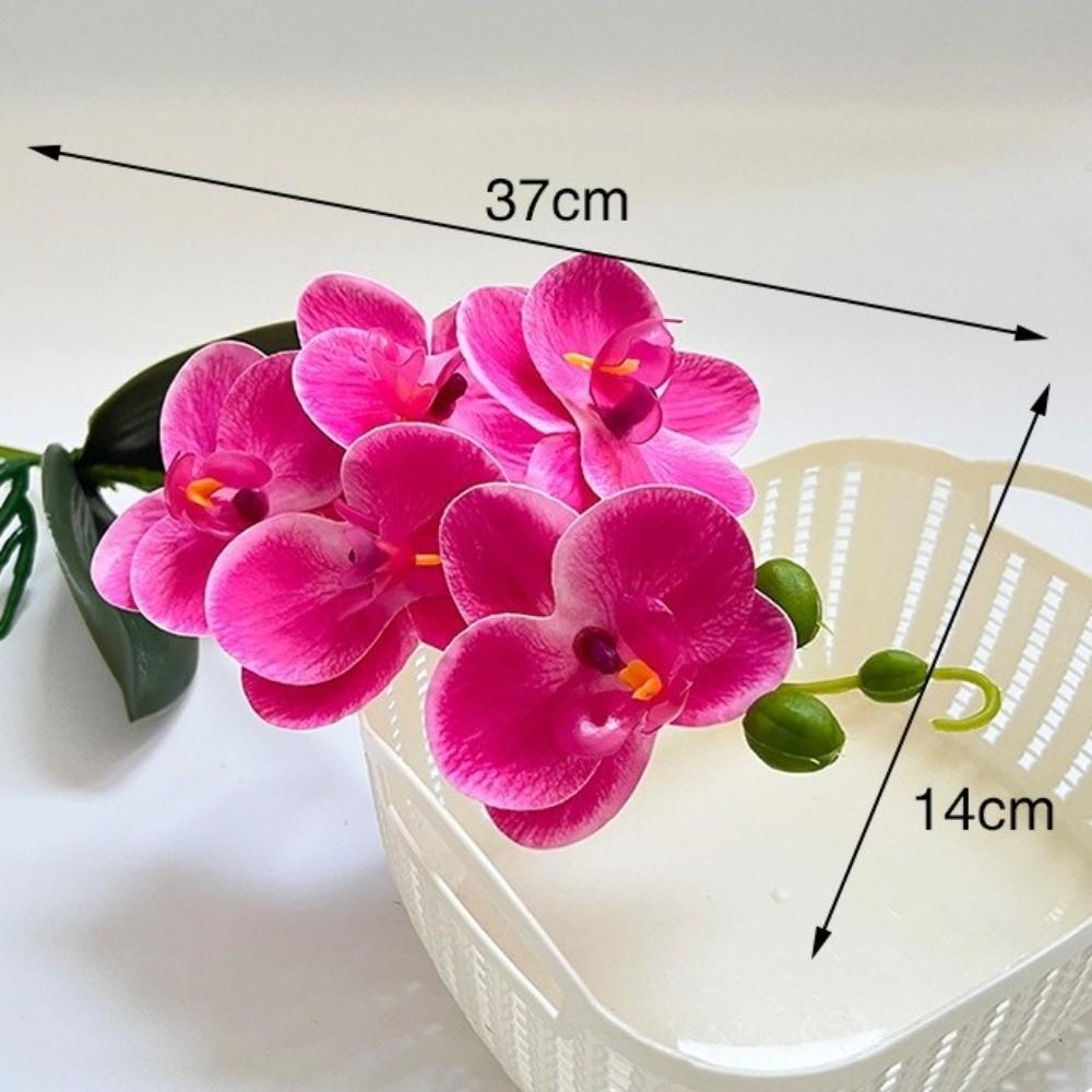 37cm Simulated Artificial Butterfly Orchid Bouquet 3D Fake Flowers Home Room Decor