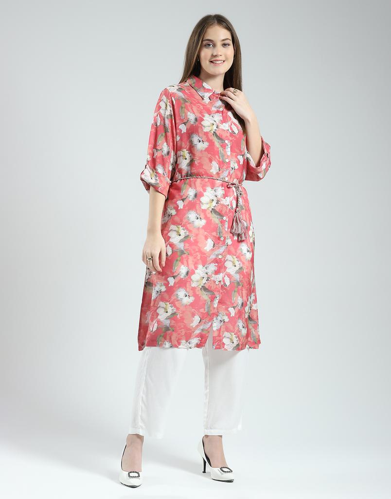 Monte Carlo Women's Printed Collar Neck Tunic