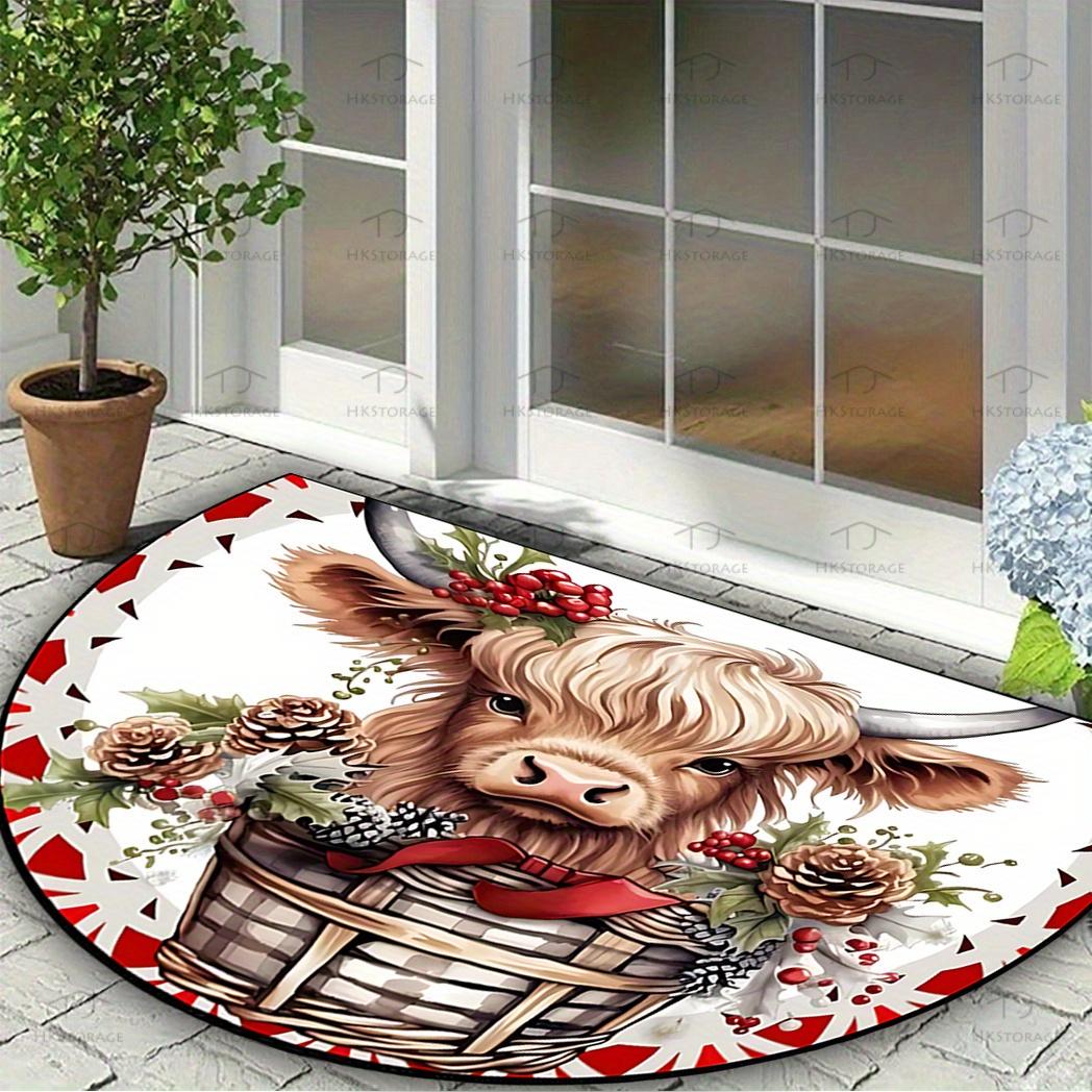 Hooglandkoe Kleed Slaapkamer, Woonkamer, Studeerkamer, Entree Decor Deurmat Zacht Comfortabel Vloerkleed Huisdecoratie 40X60CM(1.3X2FT