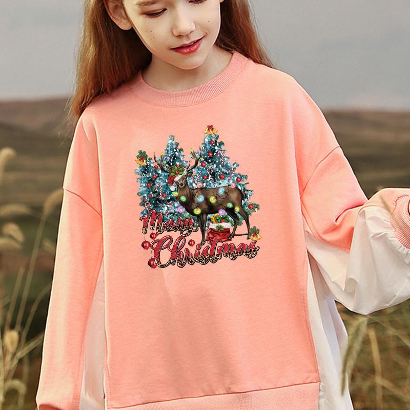 Ziegenflicken Froher Weihnachtsbaum Kunsthandwerk Bügeln DIY Zubehör Kleidung Applikation Wärmeaktivierter Transfer Aufkleber