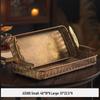 Retro Christmas Iron Art Tray Ornament for Desktop Styling and Decor