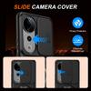 Sliding Camera Lens Cover Armor Phone Case For VIVO V40 V2348 V40Pro V2347 V50 5G V2427 Metal Ring Stand Holder Shockproof Shell