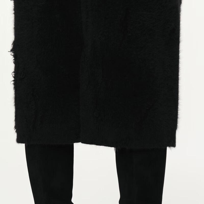 JNBY Women's H-Line Rabbit Hair Blend Straight Skirt