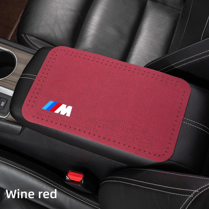 BBKA9 Car Armrest Box Height Pad Universal Leather Armrest Cushion For BMW M E30 E39 E46 E90 E93 E60 F10 M5 M6 M7 X4 X5 X1 accessories