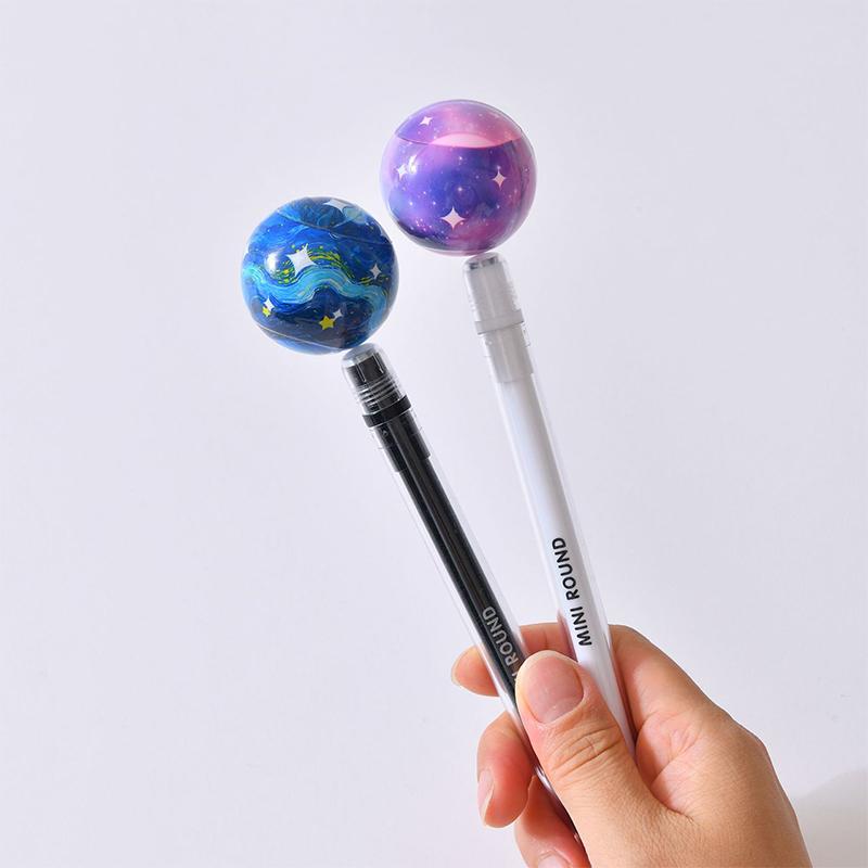 Creative Rotating Planet Pen Spinning Decompression Pen Stress Relieve Rotating Gel Pens Student Stationary