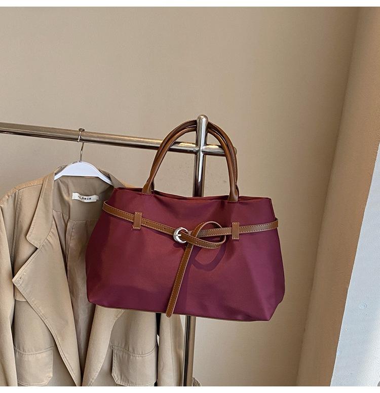 

Premium sense large capacity tote bag women s leather retro versatile commuter matte portable shoulder oblique span bag бордовый