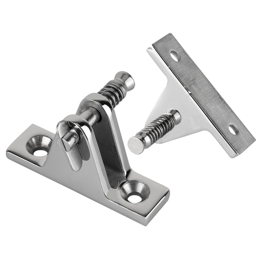 2pcs Stainless Steel Quick Release Boat Deck Hatch Lover Hinge 90 Pin Accessory