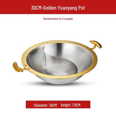 ZISIZ 304 Edelstahl geteilter Hot Pot